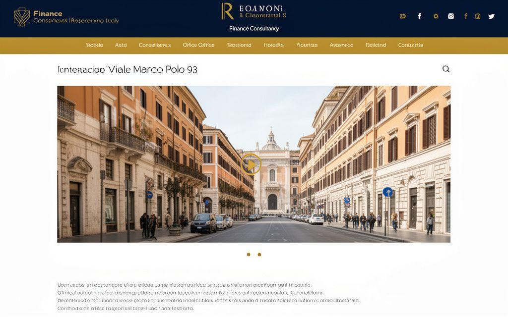 Vista della zona di Viale Marco Polo 93 a Roma con riferimento alla sede di MelodifyFinance